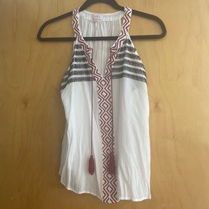 Pixley embroidered tank. Size M.